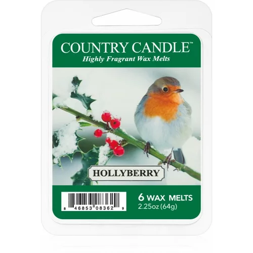 Country Candle Hollyberry vosek za aroma lučko 64 g
