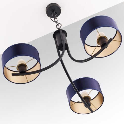 Jupiter 2099 - Luster na lancu ARTHUR 3xE27/15W/230V plava/crna Slike
