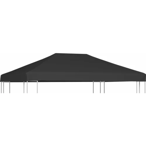vidaXL Streha za paviljon 310 g/m² 4x3 m siva