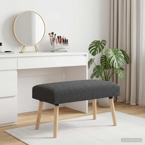  Klupa Jednobojno Tamnosiva 80 x 40 x 46 cm Boucl&eacute; Cene