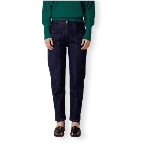 SKFK Jeans straight Atela Jeans - Dark Denim Modra Cene