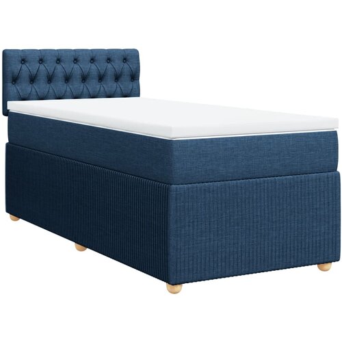 Maison Chic Box spring postelja - Vzmetna postelja z vzmetnico modra 90x200 cm blago SL5662, (21887450) Cene