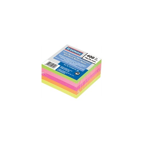 DONAU Samoljepljivi listići u bloku (76 x 76 mm), neon, 400 listića Slike