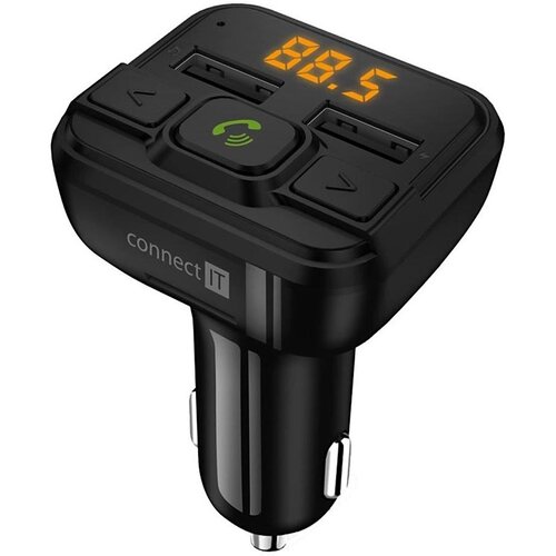 Connect IT CCC-8600-BK - fm predajnik za automobil sa handsfree funkcijom, crne boje Slike