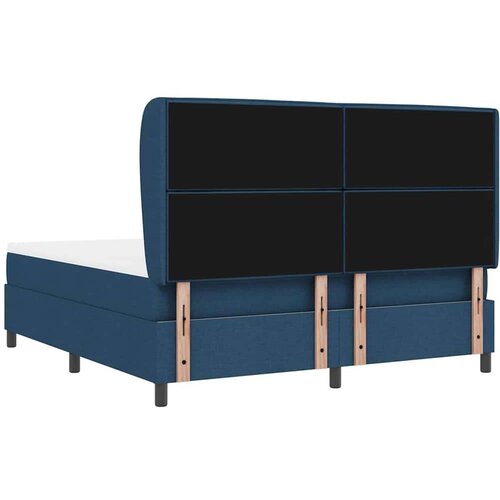 Box spring krevet s madracem Plava 180 x 200 cm tkanina Slike