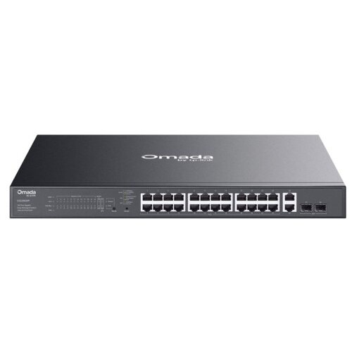 Tp-link Omada ES228GMP 28-port 26x Gigabit RJ45 24x PoE+ 2x Gigabit SFP Easy managed mrežno stikalo switch Cene