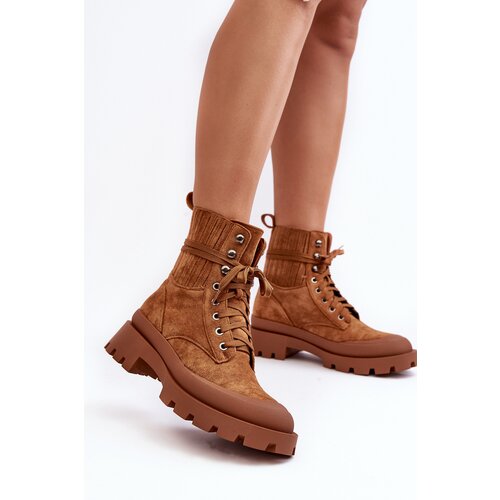 Boto Women's Trapper Lace-Up Boots Camel Gordts Cene