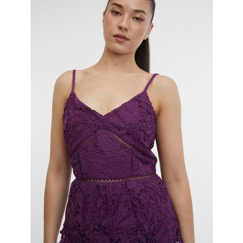Orsay Purple Women's Lace Top - Women's Cene