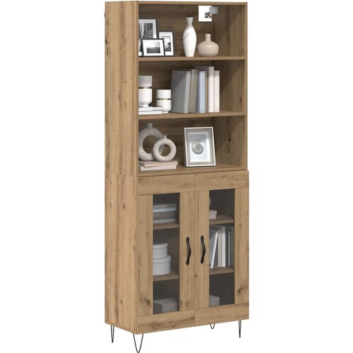  Highboard 2 kom. Umjetnički hrast 69,5 x 34 x 180 cm Slike