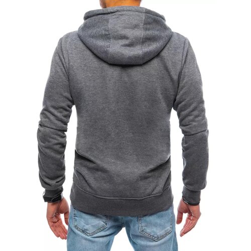DStreet Dark gray BX5260 men&amp;#039;s sweatshirt with a print Slike