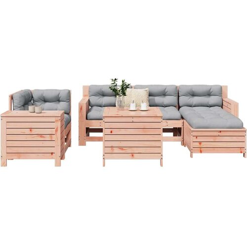  7-dijelni set vrtnih sofa od masivnog drva duglazije Slike
