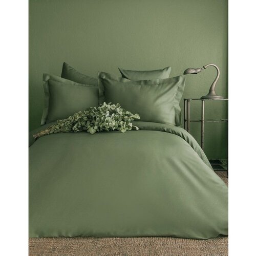  Posteljina ISSIMO SATEN FAMILY - Simply Satin - FOREST GREEN Cene