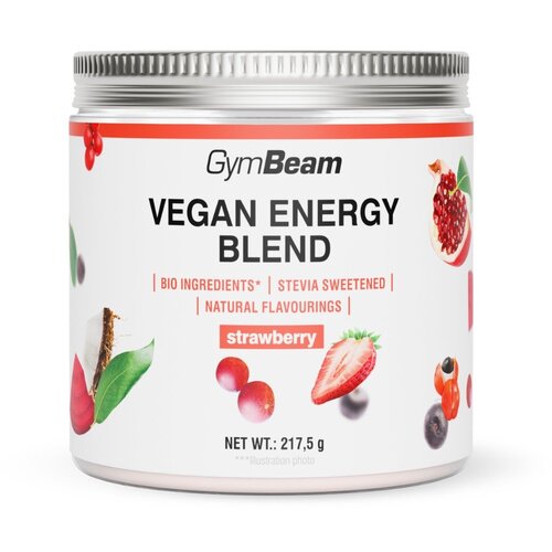 GymBeam vegan energy blend 217,5 g jagoda Slike