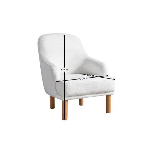 Atelier Del Sofa Fotelja Klasa Bohem, Krem Slike