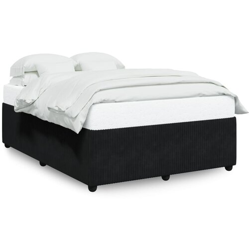 VidaXL Okvir za krevet crni 140 x 190 cm bar&amp;scaron;unasti Slike