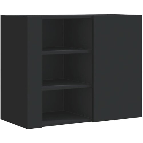 Maison Chic Stenska omarica - Zidna omarica črna 75x35x60 cm inženirski les iu234, (22062918) Slike