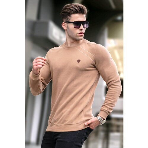 Madmext Biscuit Basic Crew Neck Knitwear Sweater 5965 Slike