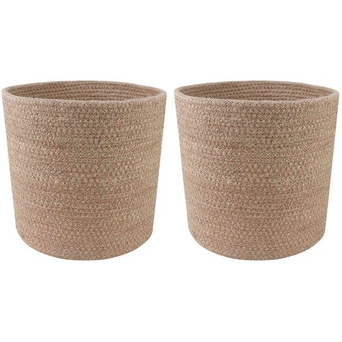 Set saksija za biljke 2 pcs Prirodna &amp;Oslash; 21 x 21 cm 100% Jut Slike