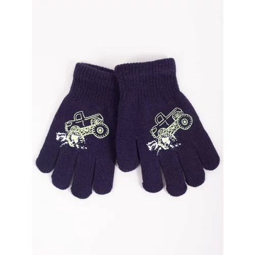 Yoclub Kids's Gloves RED-0012C-AA5A-020 Navy Blue