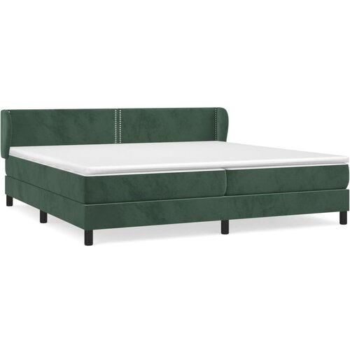 Maison Chic Box spring postelja - Vzmetna postelja z vzmetnico temno zelena 200x200 cm žamet SL15296, (21904665) Cene