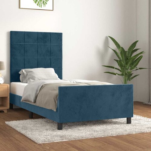  Okvir za krevet bez madraca tamnoplavi 90x200 cm baršunasti Cene