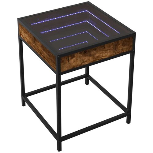 VidaXL Stolić s beskonačnim LED svjetlima boja hrasta 40 x 40 x 51 cm Slike