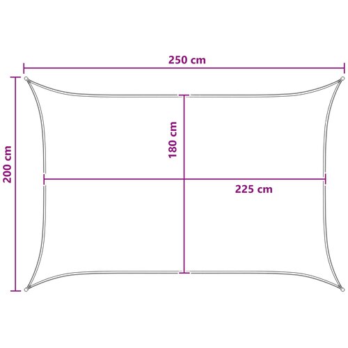  Jedrilica za sunčevu sjenu Žuta i bijela 2 x 2,5 m HDPE Slike