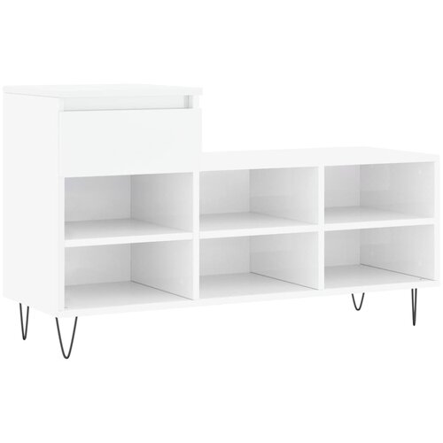 Maison Chic Omarice za obutev - Kopa za čevlje visok sijaj bela 102x36x60 cm inženirski les, (21777965) Cene