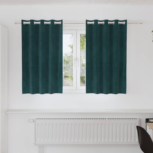  Zavjese za zamračivanje 2 pcs Tamnozelena 140 x 140 cm Baršun Cene