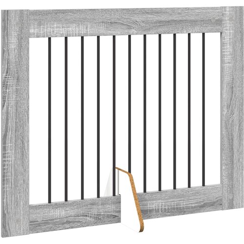 Vrata za pse s postoljem 4 pcs Siva sonoma 100 x 80 cm Slike