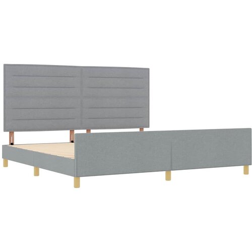  Krevetna konstrukcija Svjetlosiva 200 x 200 cm tkanina Slike