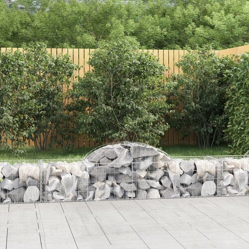 vidaXL obokane gabion košare 14 kosov 200x50x40/60 cm pocinkano železo Cene