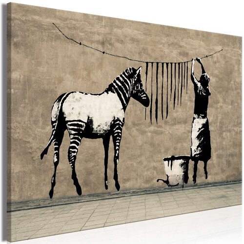  Slika - Banksy: Washing Zebra on Concrete (1 Part) Wide 90x60 Cene