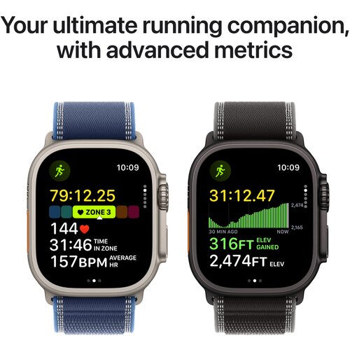 Apple watch ultra 3 alpine loop crna MF0X4QF/A velikost zapestnice: large 49mm crna titanova &amp;scaron;katla Slike
