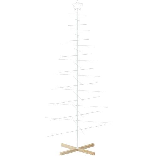  Metalna božićna jelka KUOPIO 210 cm Čelik Bijela - 210 cm Bijela bez LED svjetala Slike
