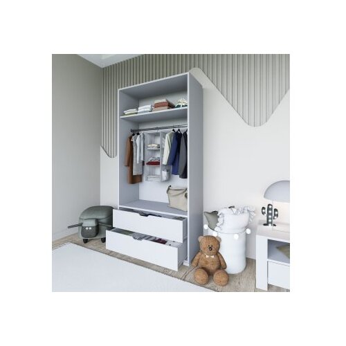 Hanah home ormar u beloj boji 90 cm 1600 016 Slike