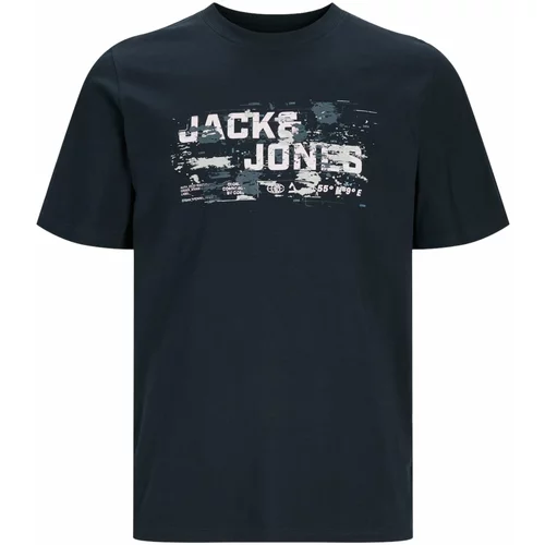 Jack & Jones Majica 'OUTDOOR' mornarska / dimno modra / bela