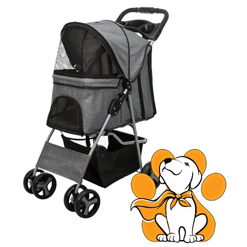 Trixie Buggy Kolica Za Pse Sa Četiri Točka, Siva, Za Pse Do 15kg Cene