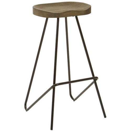 Premier Housewares Črn/v naravni barvi barsko stol iz masivnega bresta (vi&scaron;ina sedeža 78 cm) District &ndash; Cene