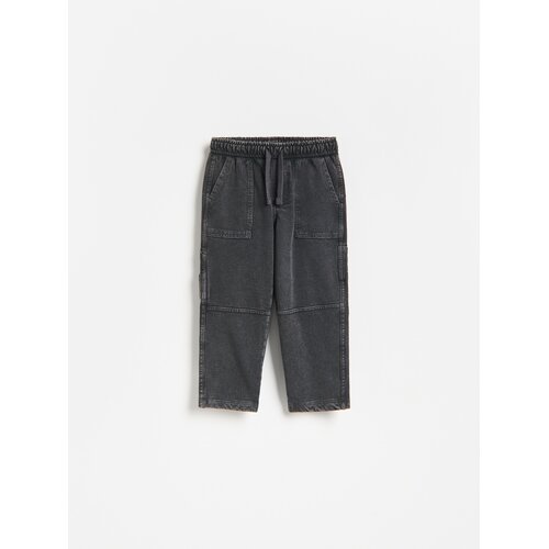 Reserved Jogger hlače isprana izgleda - tamnosivo Slike
