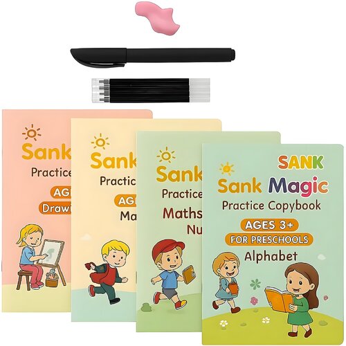 IZMAEL Set bilježnica za djecu - Ružičasti ergonomski držač Slike