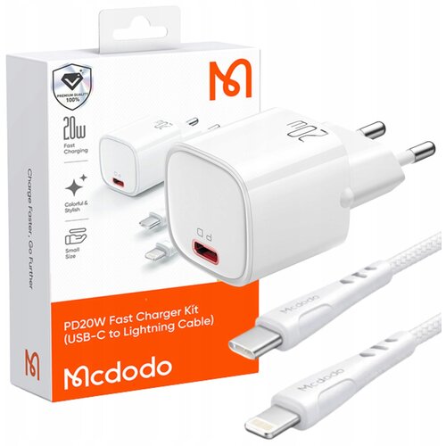 Forcell MCDODO HITR STENSKI POLNILEC ZA IPHONE LIGHTNING 20W 1M KABEL, (5000259925) Slike