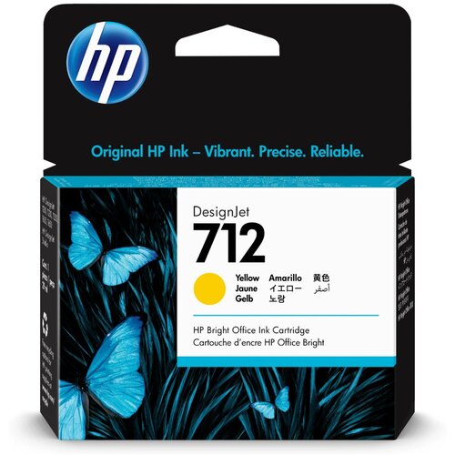 HP ČRNILO RUMENO 712 ZA DESIGNJET STUDIO/STEEL/T230/T630/T650 29ml 3ED69A Cene