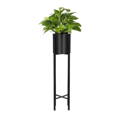 Springos 74 cm črno kovinsko stojalo za rože z lončkom., (21630201) Slike