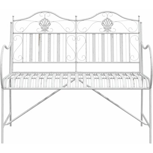  Vrtna klupa Antič White 103,5 x 59 x 89 cm Čelik Slike