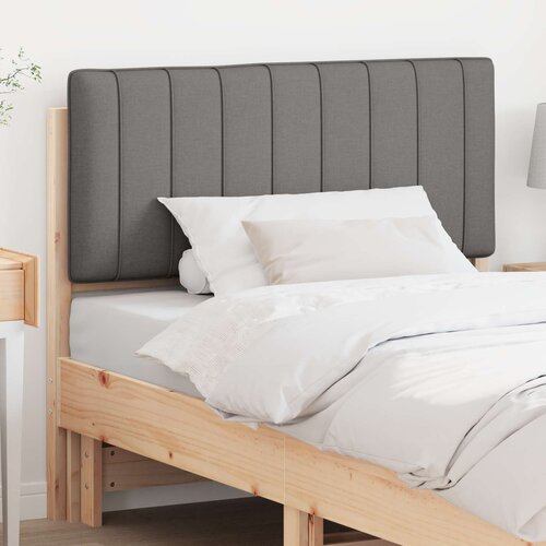 VidaXL Tapecirani uzglavlje s uzglavljem Smeđa i svijetlosiva 100 cm Slike