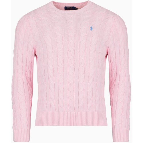 Polo Ralph Lauren Puloverji PULL COL ROND EN MAILLE TORSADEE Rožnata Slike