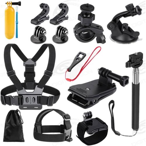  Go Pro Set opreme 14 u 1, Crni Slike
