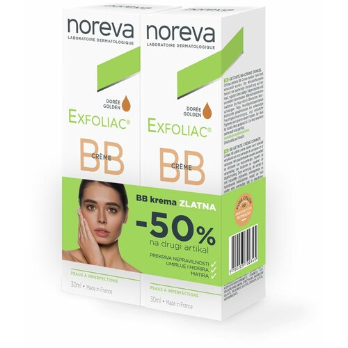 Noreva promo 1+50% gratis exfoliac bb krema - dore, 30 ml Cene