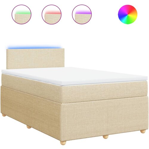 Maison Chic Box spring postelja - Vzmetna postelja z vzmetnico krem 120x190 cm blago SL10684, (21885795) Cene